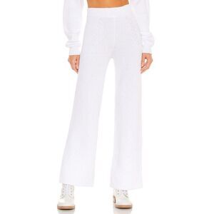 NWT Adam Selman Sport Sequin Rib Lounge Pant in White